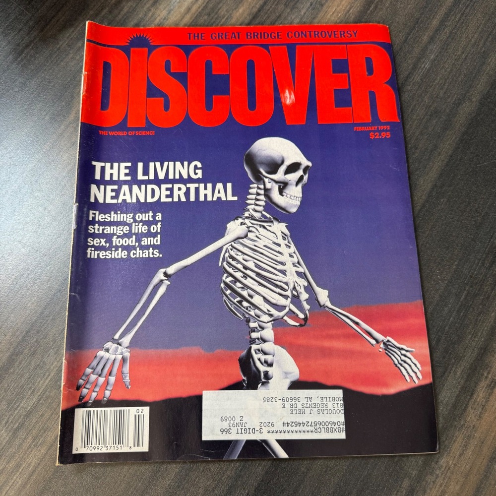 Discover Magazine The Living Neandethal February 1992 World of Science